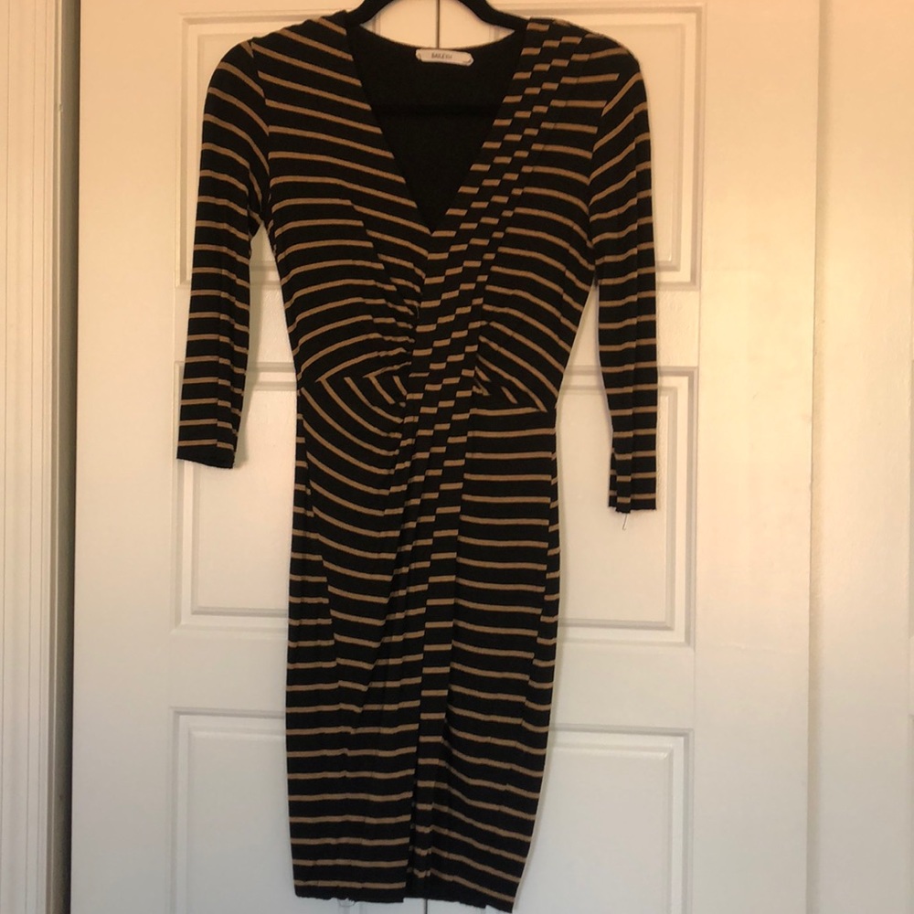 Bailey 44 Black and Tan Striped Dress size XS